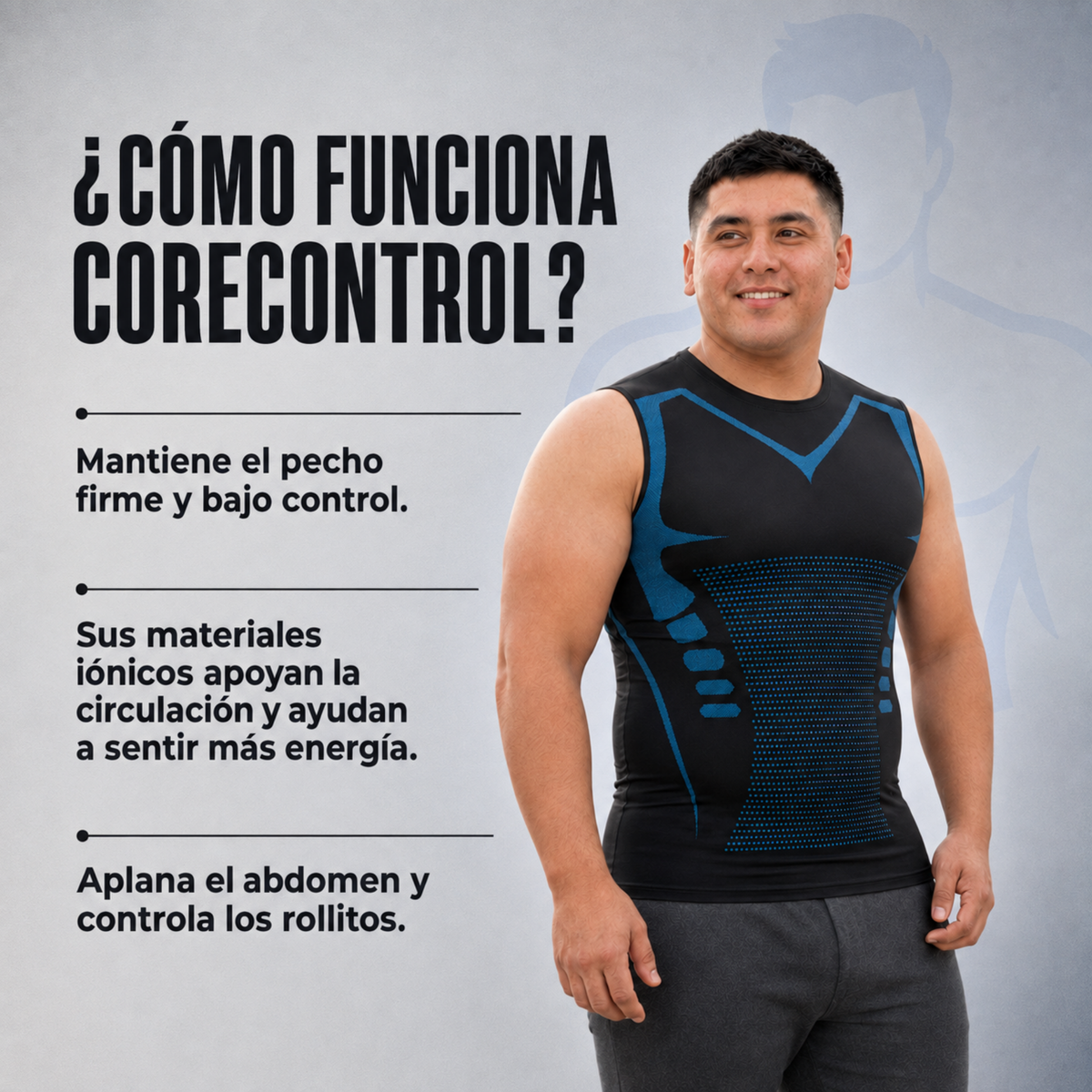 CoreControl™ | Pecho más plano y abdomen más firme
