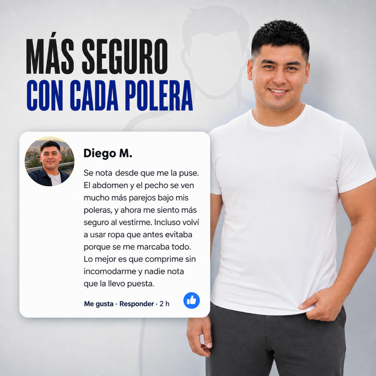CoreControl™ | Pecho más plano y abdomen más firme